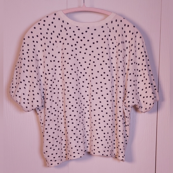 Madewell Waffle Knit Pajama Tee in Tossed Dot Size Medium 100% Cotton Comfy Soft - Picture 11 of 12